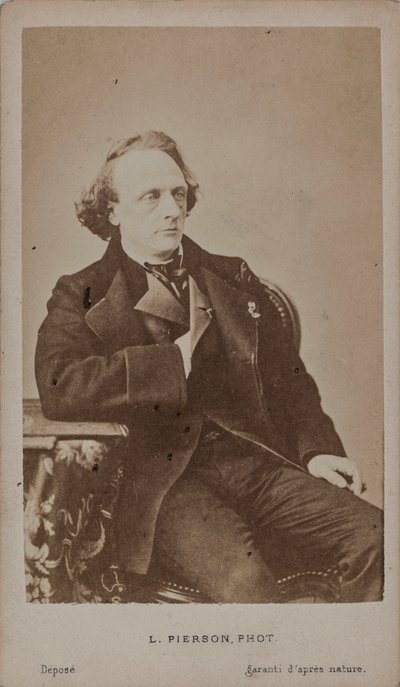 Porträtt av pianisten och kompositören Henry Litolff 1818-1891. av Photo studio Mayer and Pierson.