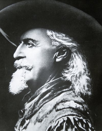 Buffalo Bill (1846-1917) (s/v foto) av Photographer American