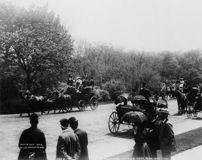 Coaching, Central Park (s/v foto) av Photographer American