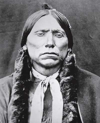 Quanah Parker (ca 1845-1911) (s/v foto) av Photographer American