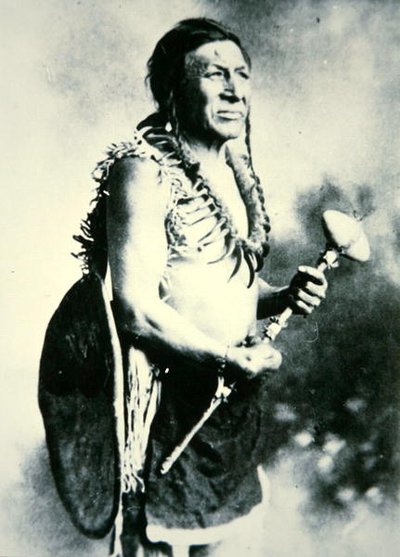 White Swan, Warrior (s/v foto) av Photographer American