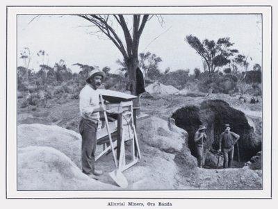 Alluvial Miners, Ora Banda (s/v foto) av Photographer Australian