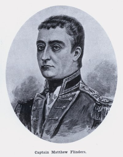 Kapten Matthew Flinders (foto svart/vitt) av Photographer Australian