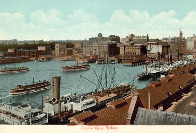 Circular Quay, Sydney (färgat foto) av Photographer Australian
