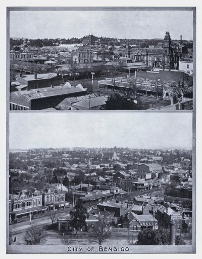 Staden Bendigo (s/v foto) av Photographer Australian