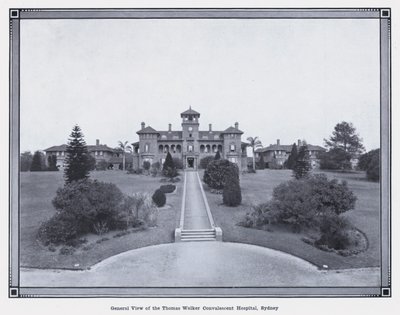 Översikt över Thomas Walker Convalescent Hospital, Sydney (s/v foto) av Photographer Australian