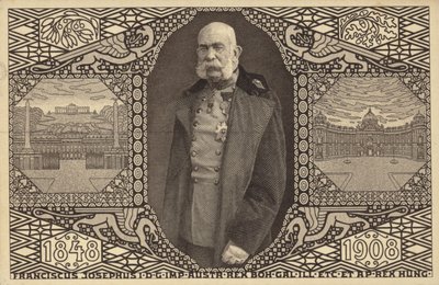 Kejsar Franz Joseph I av Österrike (svartvitt foto) av Photographer Austrian