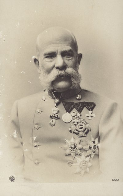 Franz Joseph I (svartvitt foto) av Photographer Austrian