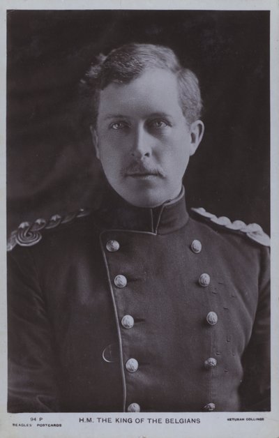 Albert I, kung av Belgien (s/v foto) av Photographer Belgian
