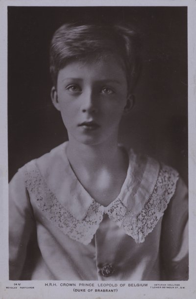 Kronprins Leopold, senare kung Leopold III av Belgien (s/v foto) av Photographer Belgian