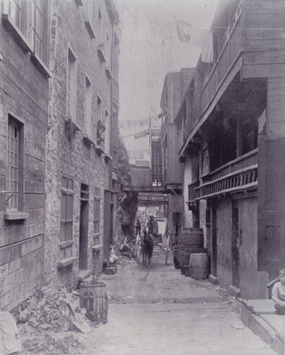 Kanada: Little Champlain Street, Quebec (s/v foto) av Photographer Canadian
