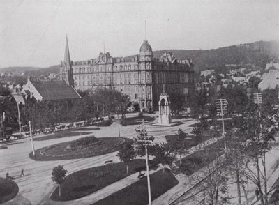 Dominion Square och Windsor Hotel, Montreal (s/v foto) av Photographer Canadian