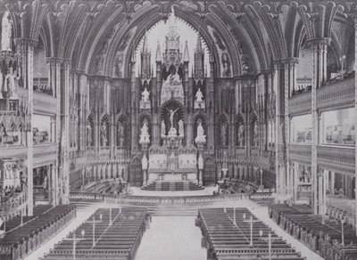 Interiör Notre Dame Cathedral, Montreal (s/v foto) av Photographer Canadian