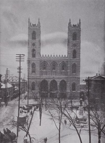 Notre Dame in Winter, Montreal (s/v foto) av Photographer Canadian