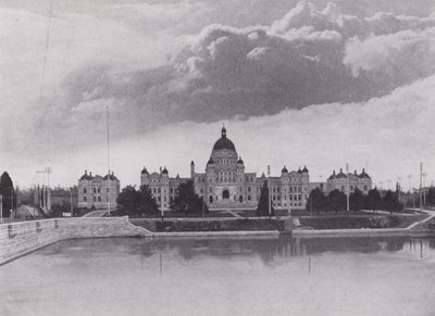 Parliament Buildings, Victoria, British Columbia (s/v foto) av Photographer Canadian