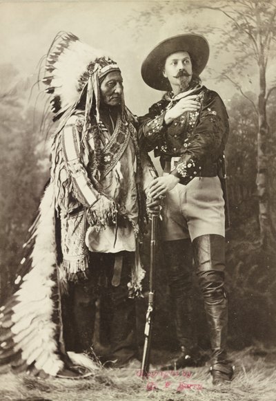 Sitting Bull och Buffalo Bill av Photographer Canadian