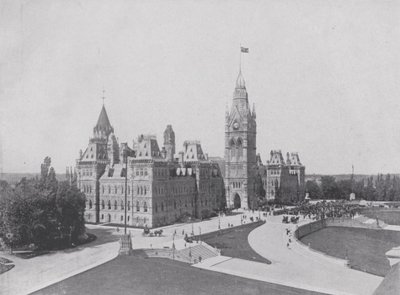 The Central Block, Parliament Buildings, Ottawa (s/v foto) av Photographer Canadian