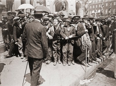 Arbetardemonstration, Paris, ca 1900 (svartvitt foto) av Photographer French