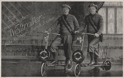 Felix Ruether och Bernhard Ricker, musikaliska skoterförare (s/v foto) av Photographer German