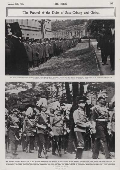 Begravning av Alfred, hertig av Sachsen-Coburg och Gotha, andra son till drottning Victoria och prins Albert, Coburg, Tyskland av Photographer German