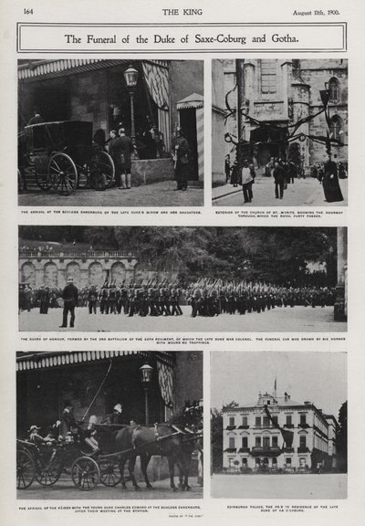 Begravning av Alfred, hertig av Sachsen-Coburg och Gotha, andra son till drottning Victoria och prins Albert, Coburg, Tyskland av Photographer German