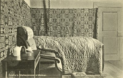 Goethes dödsrum, Weimar (färgfoto) av Photographer German