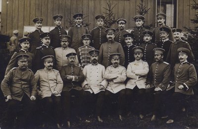 Grupp tyska arméofficerare (s/v foto) av Photographer German