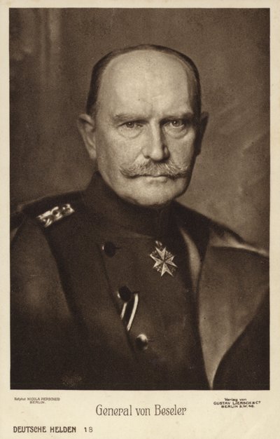 Hans Hartwig von Beseler, tysk general (s/v foto) av Photographer German