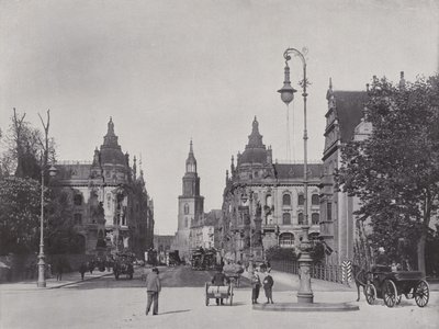 Kaiser Wilhelm Bridge och Kaiser Wilhelm Street (s/v foto) av Photographer German
