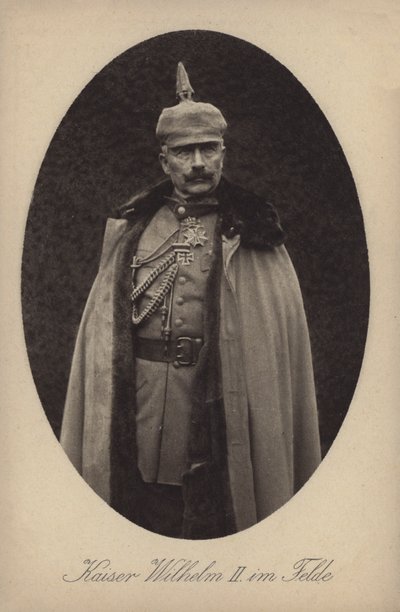 Kaiser Wilhelm II av Tyskland i militäruniform (s/v foto) av Photographer German