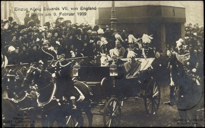 Kung Eduard VII mot England i Berlin, 9 februari 1909 av Photographer German