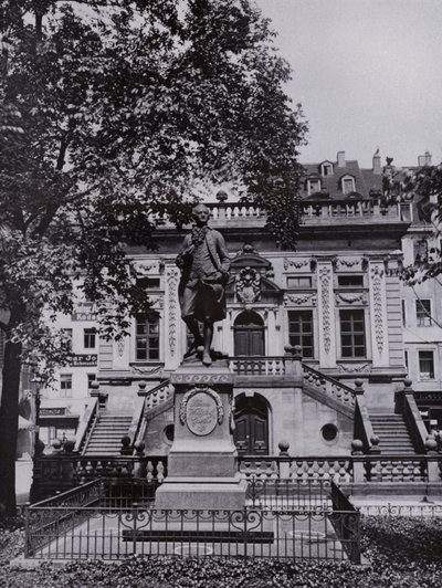 Leipzig: Goethe-monumentet på Naschmarkt (s/v foto) av Photographer German