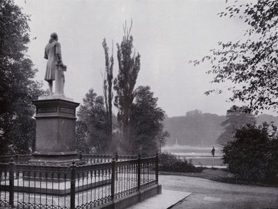 Leipzig: Rosental del med Gellert monument (s/v foto) av Photographer German