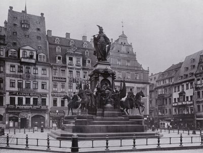 Leipzig: Victory Monument (s/v foto) av Photographer German