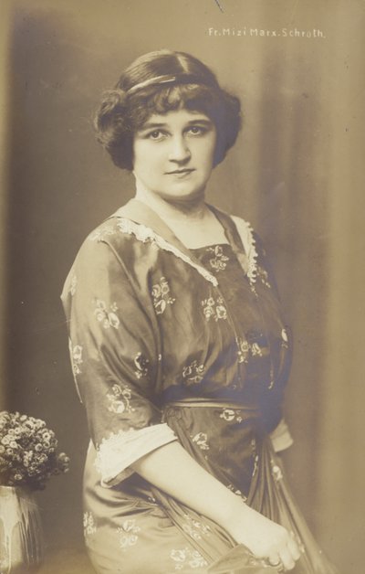 Mizi Marx Schroth, tysk operasångare (s/v foto) av Photographer German