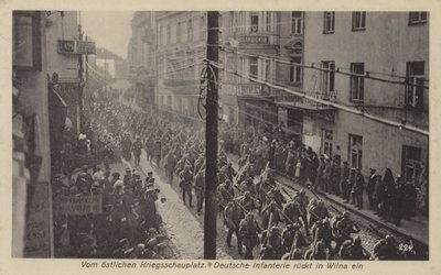 Ockupation av Vilnius, Litauen, av tyska trupper under första världskriget av Photographer German