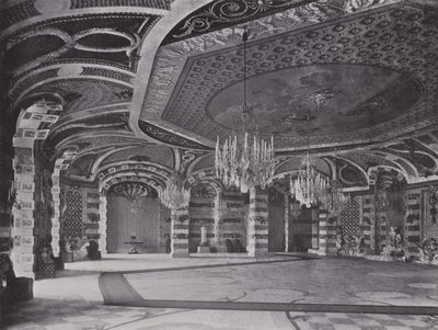 Potsdam, New Palace, Shell Hall (s/v foto) av Photographer German