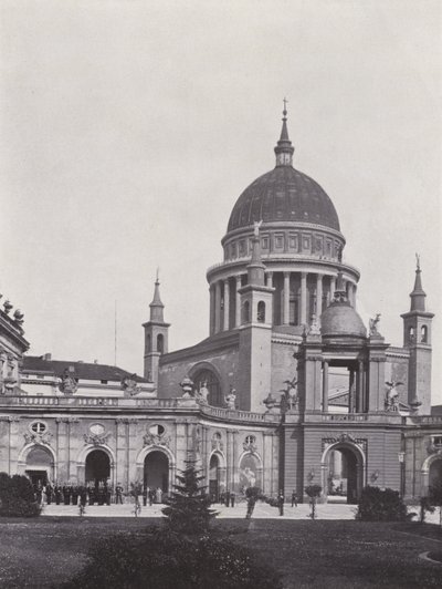 Potsdam, Stadtschloss, Fortunaportal och St Nikolaikirche (s/v foto) av Photographer German