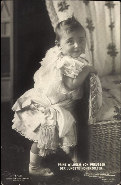 Prins Wilhelm av Preussen, den yngste Hohenzollern av Photographer German
