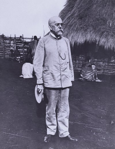 Robert Koch, tysk läkare och bakteriolog, i Afrika av Photographer German