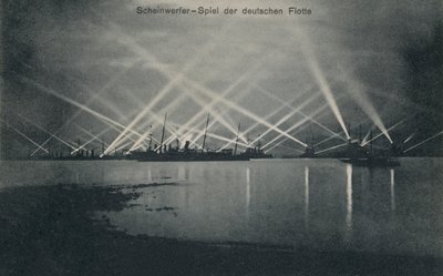 Sökljusskärm av den tyska flottan (s/v foto) av Photographer German