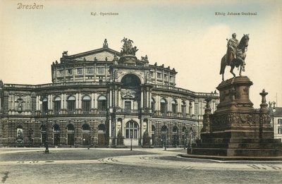 Operahuset, Dresden (färgfoto) av Photographer German