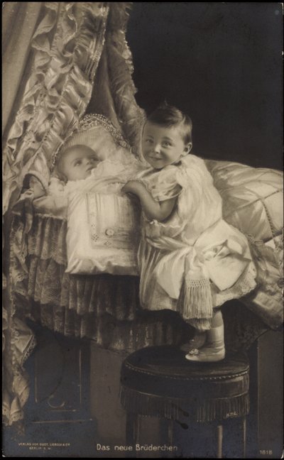 Den nye brodern, Vilhelm av Preussen med bror av Photographer German