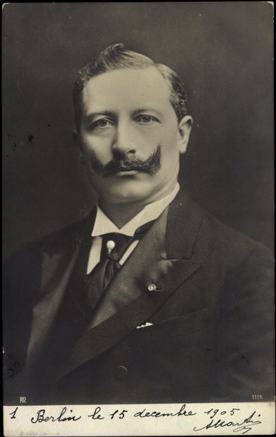 Unge kejsaren Wilhelm II, porträtt, mustasch, RPH av Photographer German