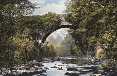 Irland: Dargle Bridge, County Wicklow (färgat foto) av Photographer Irish