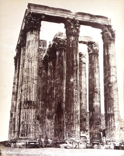 Zeus tempel i Olympia (s/v foto) av Photographer Italian