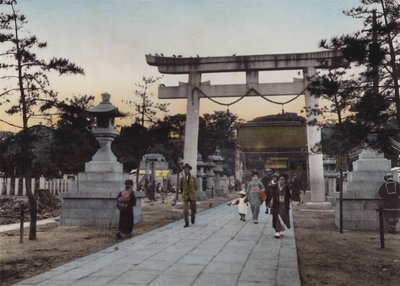 Japan, ca 1912: Nanko Shrine, Kobe (foto) av Photographer Japanese