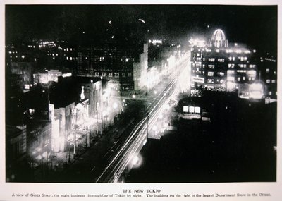 Det "nya" Tokyo: Utsikt över Ginza-gatan av Photographer Japanese