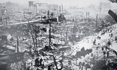 Tokyo efter jordbävningen i Kanto av Photographer Japanese