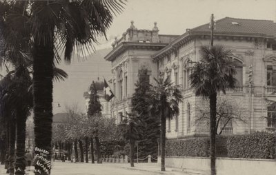 Konferenspalatset där Locarnofördraget undertecknades 1925 (svartvitt foto) av Photographer Swiss